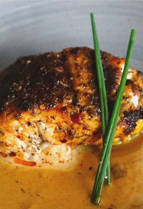Blackened Cajun Stone bass