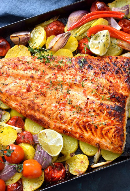 Baked Salmon in a Chilli Honey Marinade
