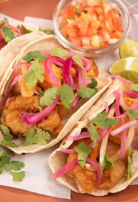 Fish Tacos (Beer Battered Cod)