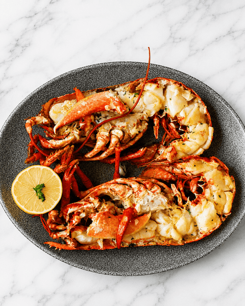 Cooked Lobster With Garlic Butter