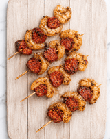 King Prawn & Chorizo Kebabs
