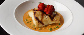 GRILLED WILD HALIBUT & TANDOORI KING PRAWN