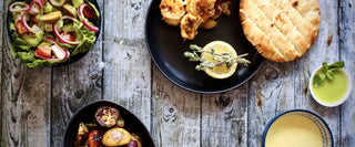 MONKFISH & KING PRAWN SOUVLAKI